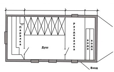 Баня на базе 40-фут. морского контейнера. (на заказ)