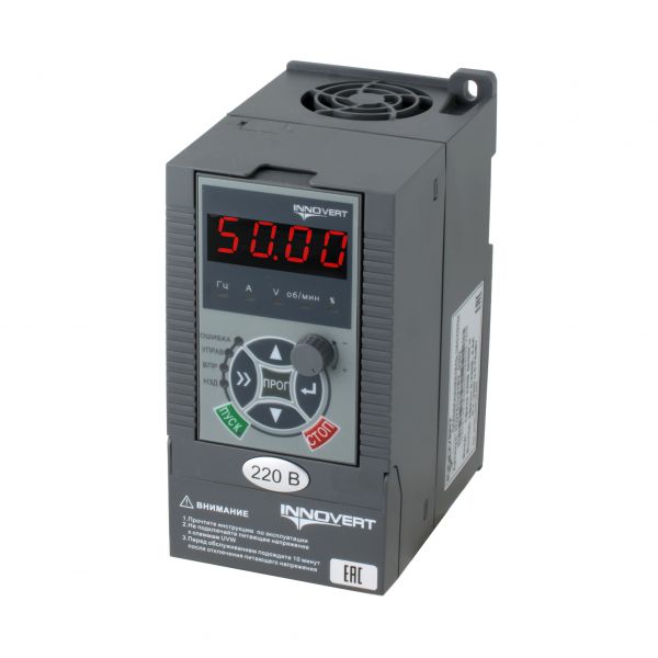 Преобразователь частоты векторный INNOVERT ITD152U21B2, 1,5кВт, 220В, 7А