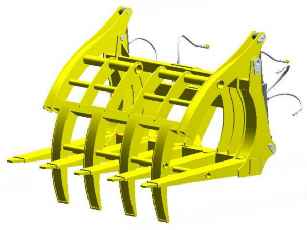 Малогабаритное погрузочное оборудование (Скребок для травы (обычный тип 2024, со сварными зубьями))