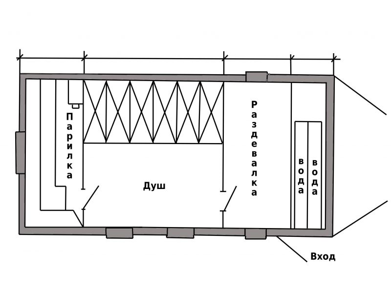 Баня из контейнера (под заказ)