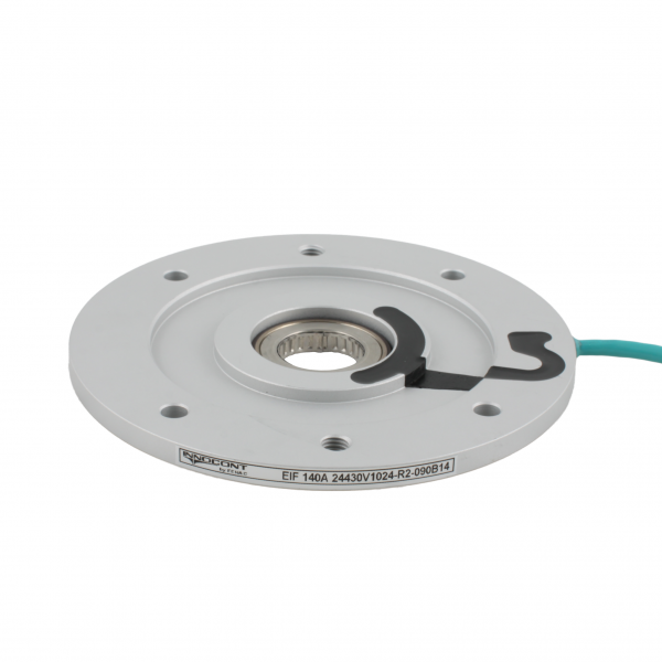 Фланцевый энкодер INNOCONT D=105, алюминиевый, полый вал 14мм, 1024 имп/об, 5...30VDC, TTL/HTL, IP67, кабель 2м, фланец B14