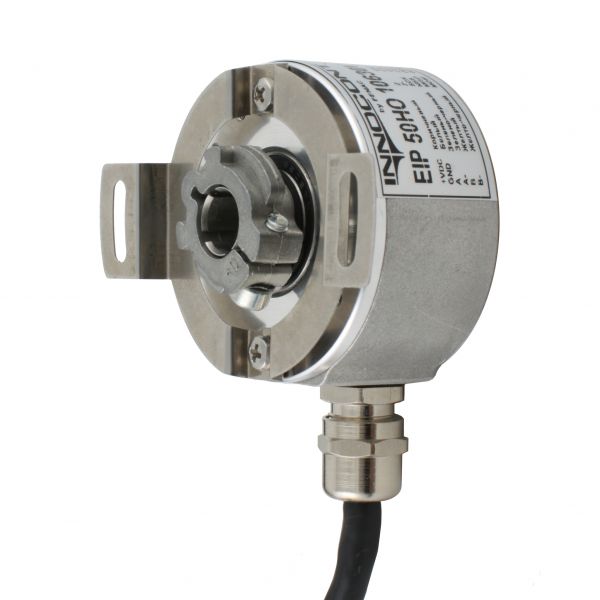 Инкрементальный программируемый энкодер INNOCONT D=50мм, полый вал 12мм, 5…30VDC, выход TTL/HTL с инверсией, IP 54