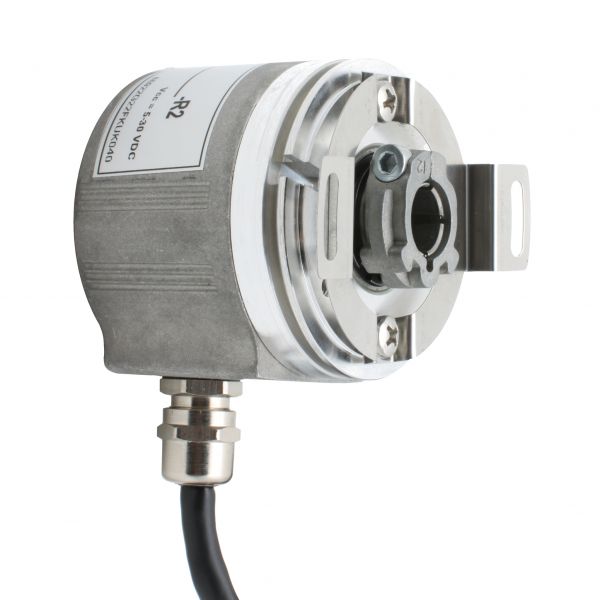 Инкрементальный программируемый энкодер INNOCONT D=58мм, полый вал 12мм, 5…30VDC, выход TTL/HTL с инверсией, IP 54