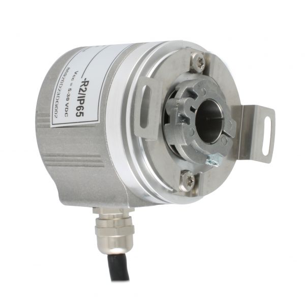 Инкрементальный программируемый энкодер INNOCONT D=58мм, полый вал 15мм, 5…30VDC, выход TTL/HTL с инверсией, IP 54