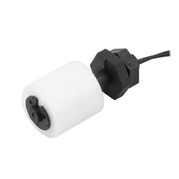 Поплавковый датчик уровня жидкости INNOLEVEL, вертикальное исполнение, -20 +80 С, соединение- резьба 1/8"PF полипропилен, кабель 500 мм, поплавок D=25 мм полипропилен