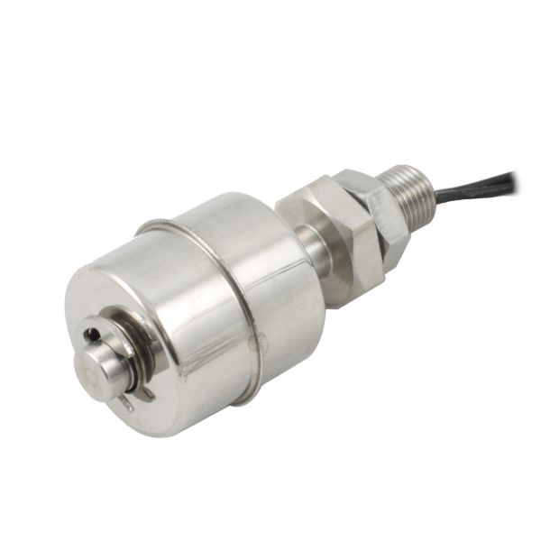 Поплавковый датчик уровня жидкости INNOLEVEL, вертикальное исполнение, -20 +120 С, соединение- резьба 1/8"PF нерж. сталь, кабель 500 мм, поплавок D=28 мм нерж. сталь