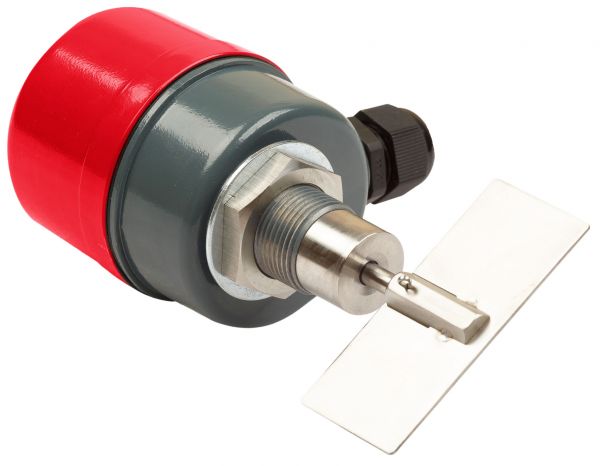 Механический ротационный датчик уровня сыпучих материалов INNOLEVEL в алюм. корпусе, компактное исполнение, -30 +80 С, Рmax=0.8 bar, 24 VDC, IP65, прямоугольная лопасть 35х80 мм