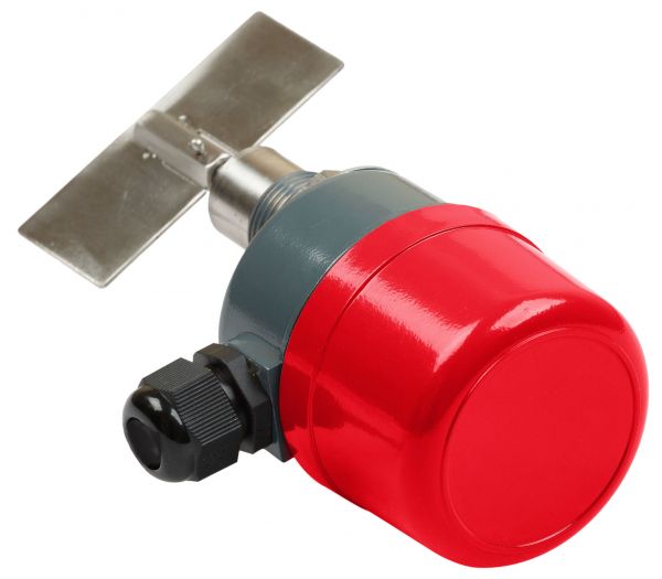 Механический ротационный датчик уровня сыпучих материалов INNOLEVEL в алюм. корпусе, компактное исполнение, -30 +80 С, Рmax=0.8 bar, 220 VAC, IP65, прямоугольная лопасть 35х80 мм