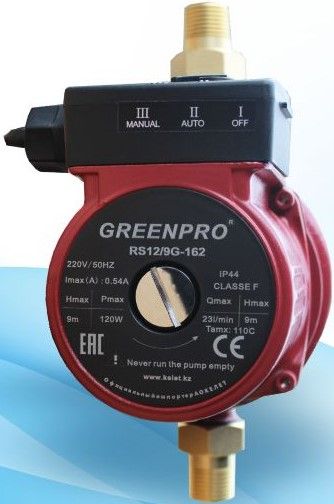 Насос циркуляционный RS12/9G, 162мм, 220В