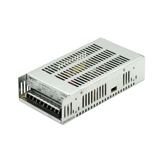 Источник питания INNOCONT. Вход: 220VAC, 2.5А, выход: 200W, 24VDC, 8.3A, -10 +50С, IP20 типы защиты: КЗ, перегрузка, перенапряжение SB-P-201-24