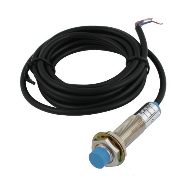 Индуктивный датчик INNOCONT, M12x1, L=61 мм, неэкранированный, зона срабатывания 4 мм, -25 +60 С, 12…24 VDC, IP65, выход: NPN NO, макс. ток 200 мА, кабель 2 м SL-12N4C