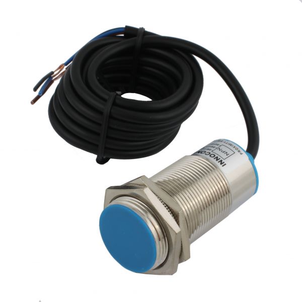 Индуктивный датчик INNOCONT, M30x1,5, L=78 мм, экранированный, зона срабатывания 10 мм, -25 +60 С, 12…24 VDC, IP67, выход: NPN NO, макс. ток 200 мА, разъем M12 SLI-30N10C