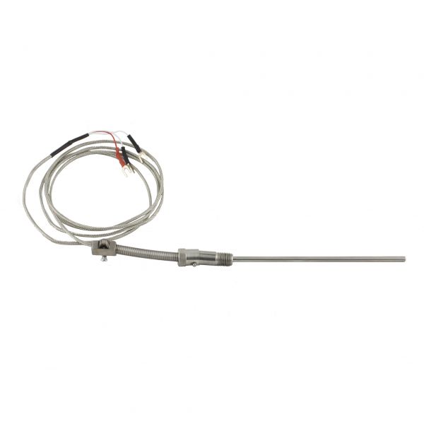 Датчик температуры INNOCONT с кабелем, исполнение S, спай Pt100, рабочая часть: диаметр 4,8мм длина 150мм, втулка М12x1,5, длина кабеля 1.5м TS-W-S-Pt100-4,8-150-1,5