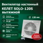 Вентилятор настенный SOLO 120S вытяжной